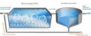 Sistema IFAS de lodos activados con película fija integrada